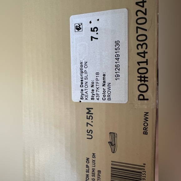 Michael Kors Slip on Shoe Size 7 1/2 in brown MK design - Picture 11 of 12